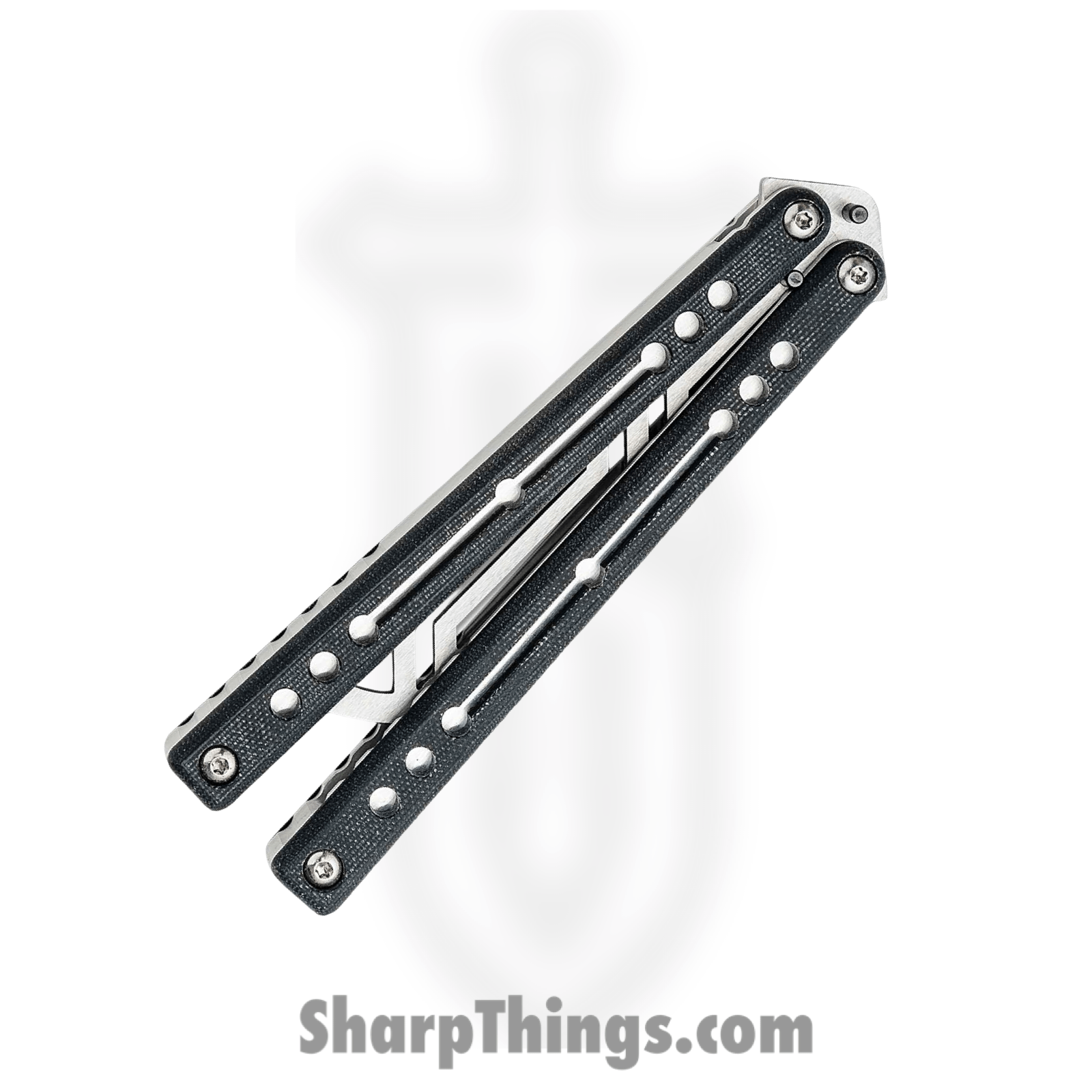 Squid Industries - Nautilus V2 - Balisong Trainer - Silver - Sharp