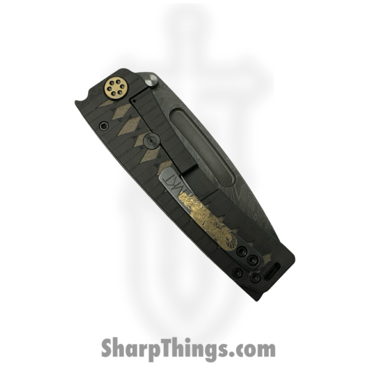 美品　完売品　DOD MAGURO SHADE TT5-634-TN Pro-Tech TR-5 - Black Handle - Chad Nichols Damascus Blade - DLT