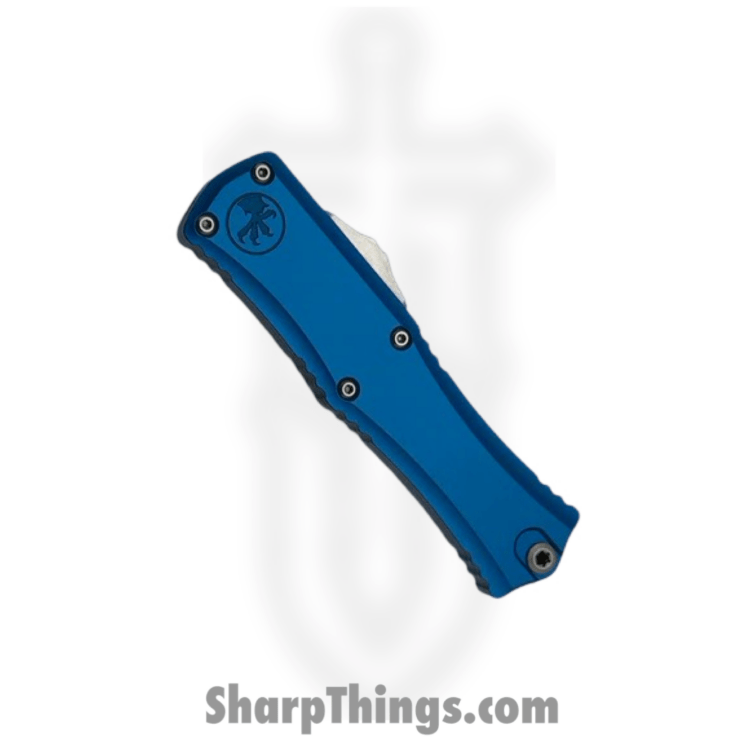 Microtech - 1703M-10BL - Mini Hera II - OTF Auto - M390MK Stonewash Drop Point - Aluminum - Blue - Image 3