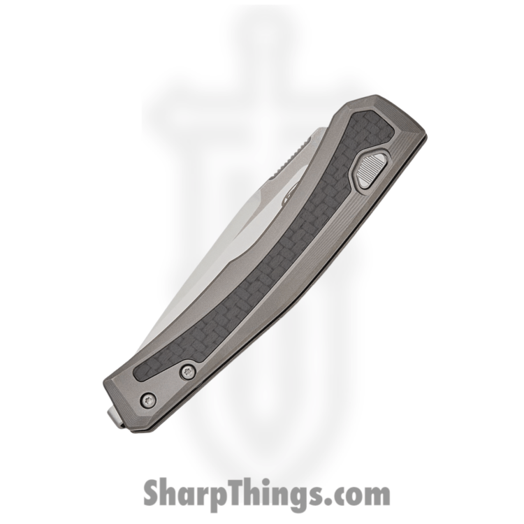 Zero Tolerance - ZT0556 - 0556 - Automatic Knife - CPM MagnaCut Two Tone Drop Point - Titanium CF Inlays - Black Gray - Image 3