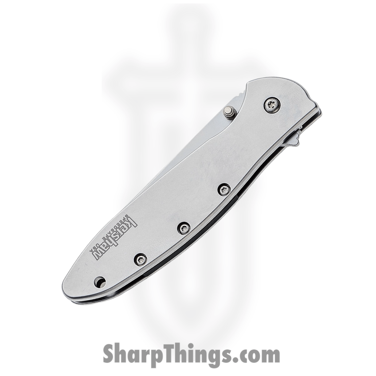 Kershaw - KS1660R - Random Leek - Assisted Open Knife - 14C28N Blasted Reverse Tanto - 410 SS - Silver - Image 7