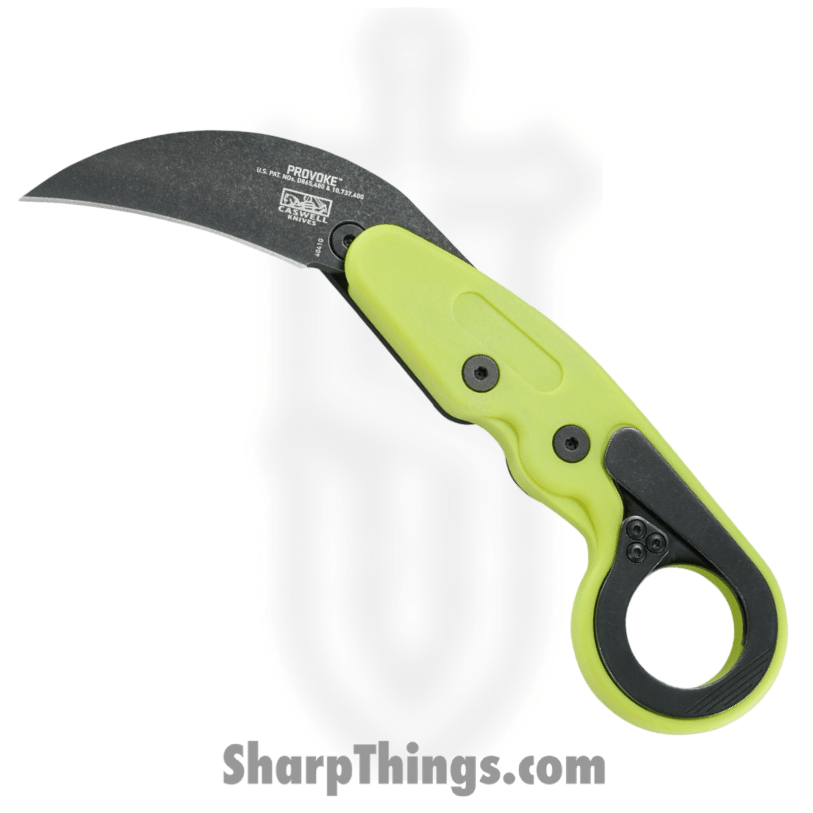 CRKT - 4041G - Provoke Kinematic - Folding Knife - 1.4116 Stainless Coated Hawkbill - Grivory - Neon Green - Image 2