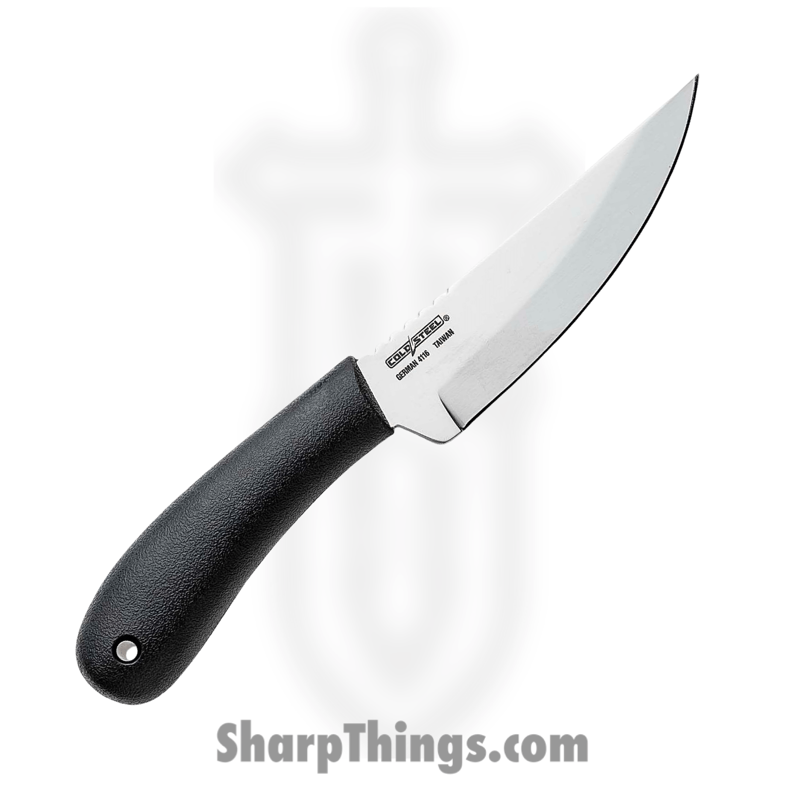 Cold Steel - CS20RBC - Roach Belly - Fixed Blade Knife - 4116 SS Satin Clip Point - Polypropylene - Black - Image 2