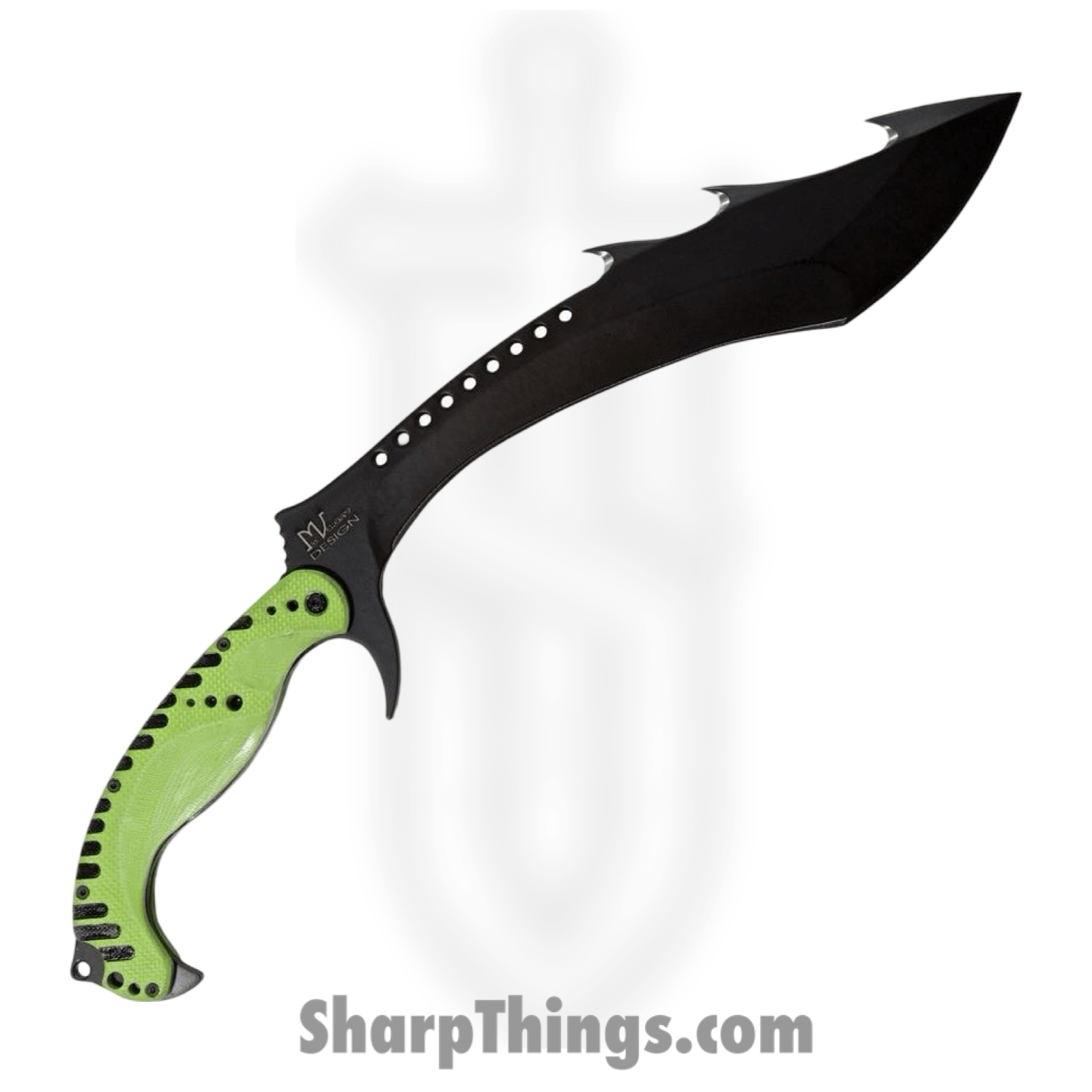 5.11 Tactical - FTL53033 - Kukri Machete - Fixed Blade Knife - AUS-8 Coated Sawback - Synthetic - Green