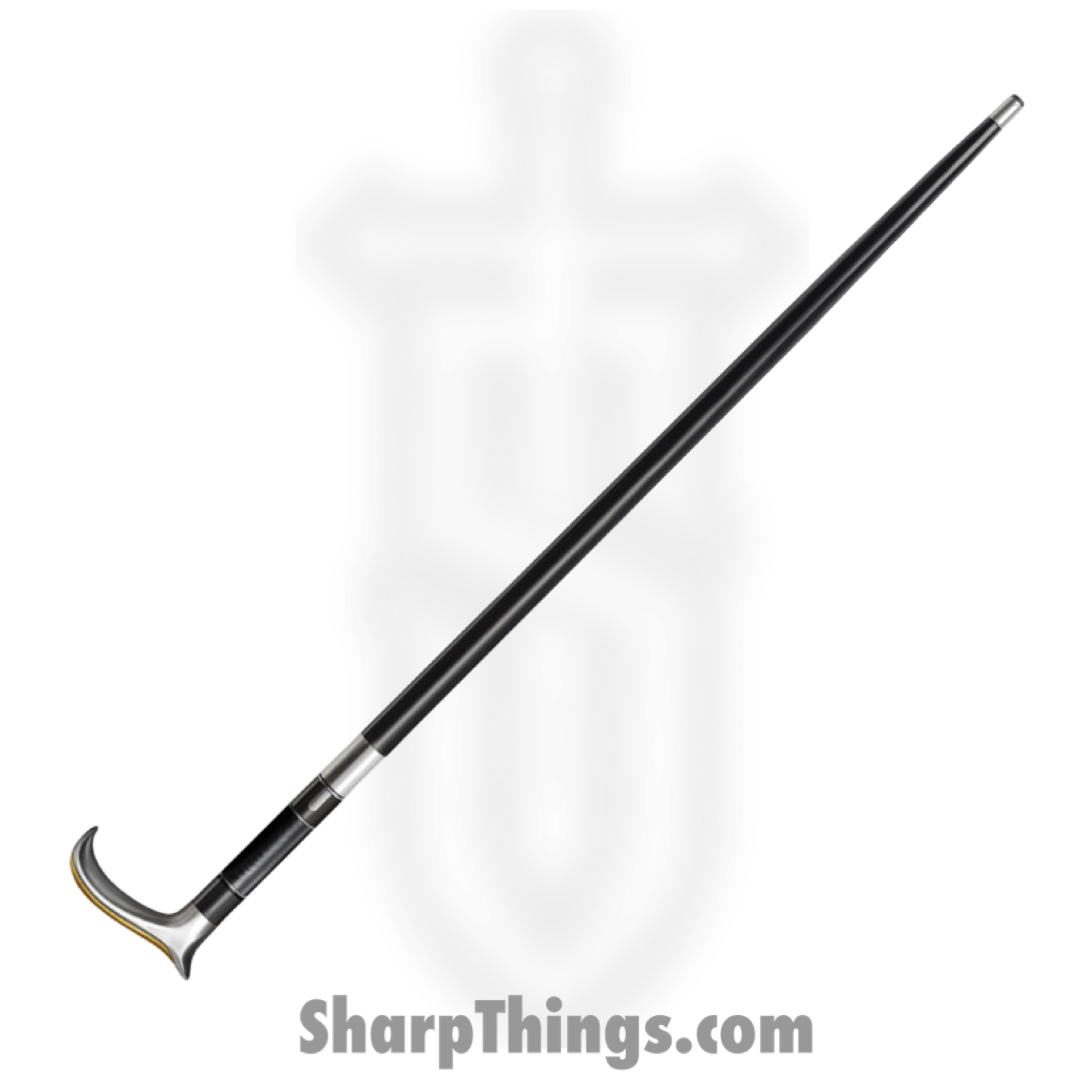 Gil Hibben - GH5045 - Old West Custom Sword Cane - 3Cr13 Satin Dagger - 2Cr13 Micarta - Black - Image 2