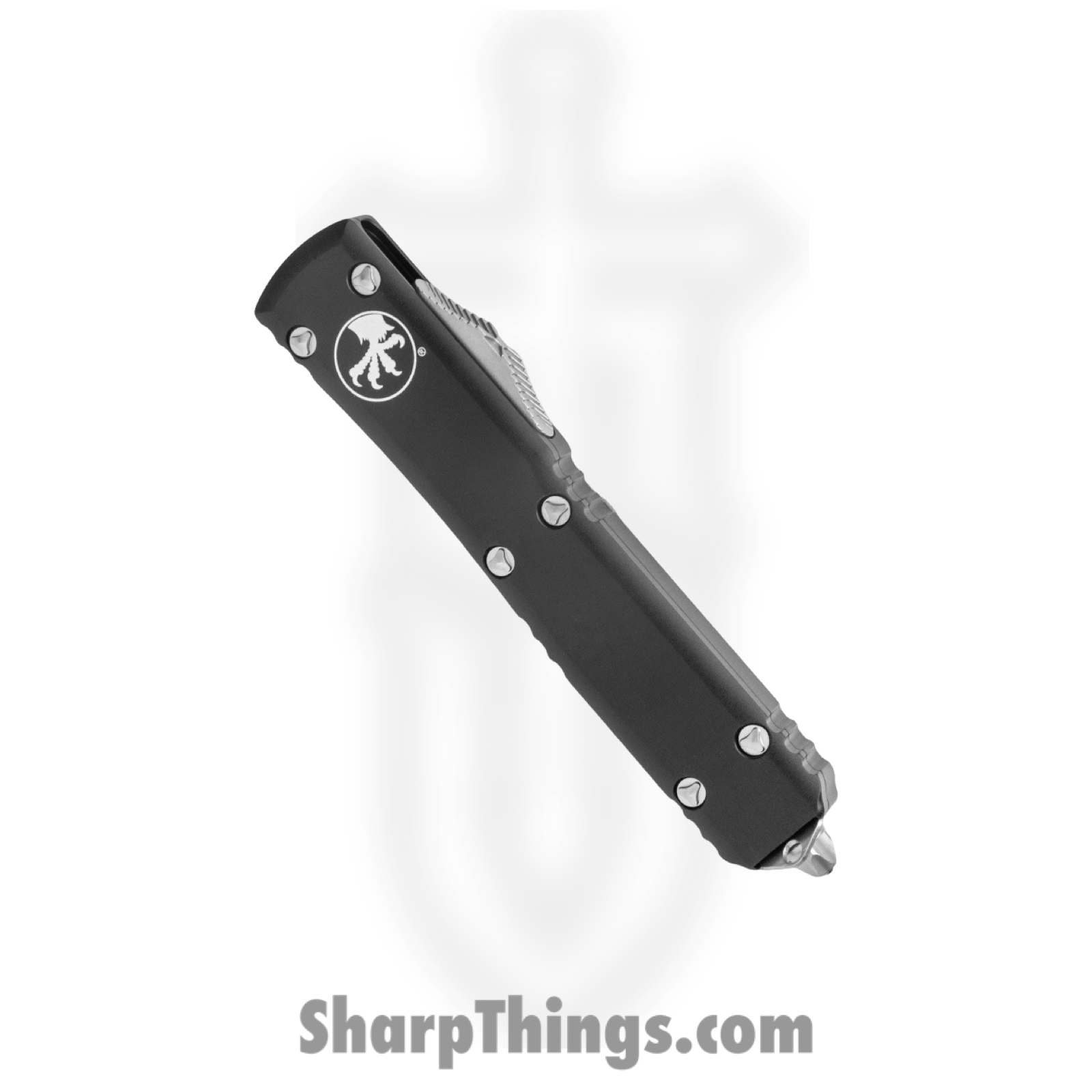 Microtech - 121-4 - Ultratech - OTF Auto - M390, 204P, Elmax, or XHP Satin Drop Point - Aluminum - Black - Image 2
