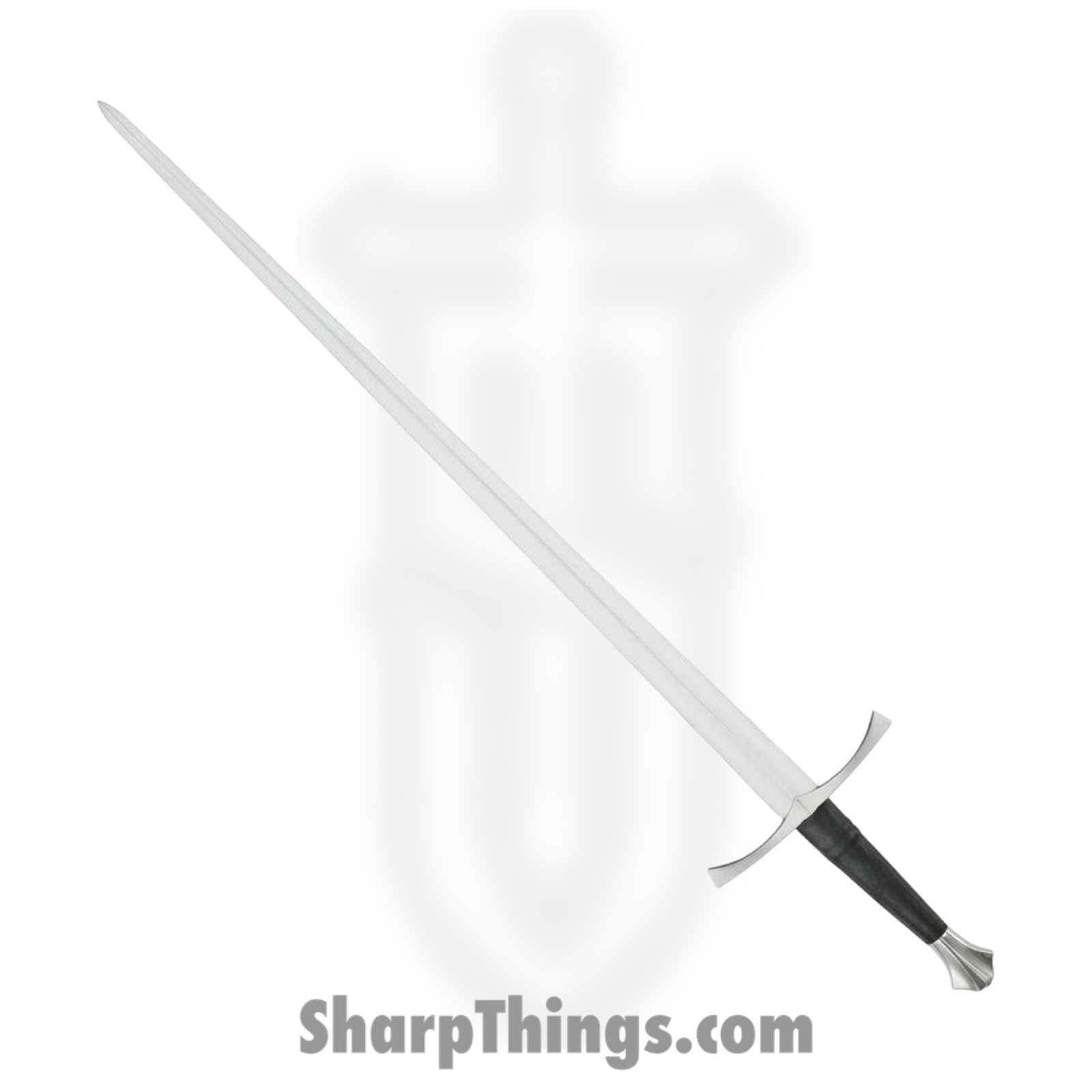 Cold Steel - CS88ITS - Italian Long Sword - Fixed Blade Knife - 1060 HC Satin Sword - Leather - Black