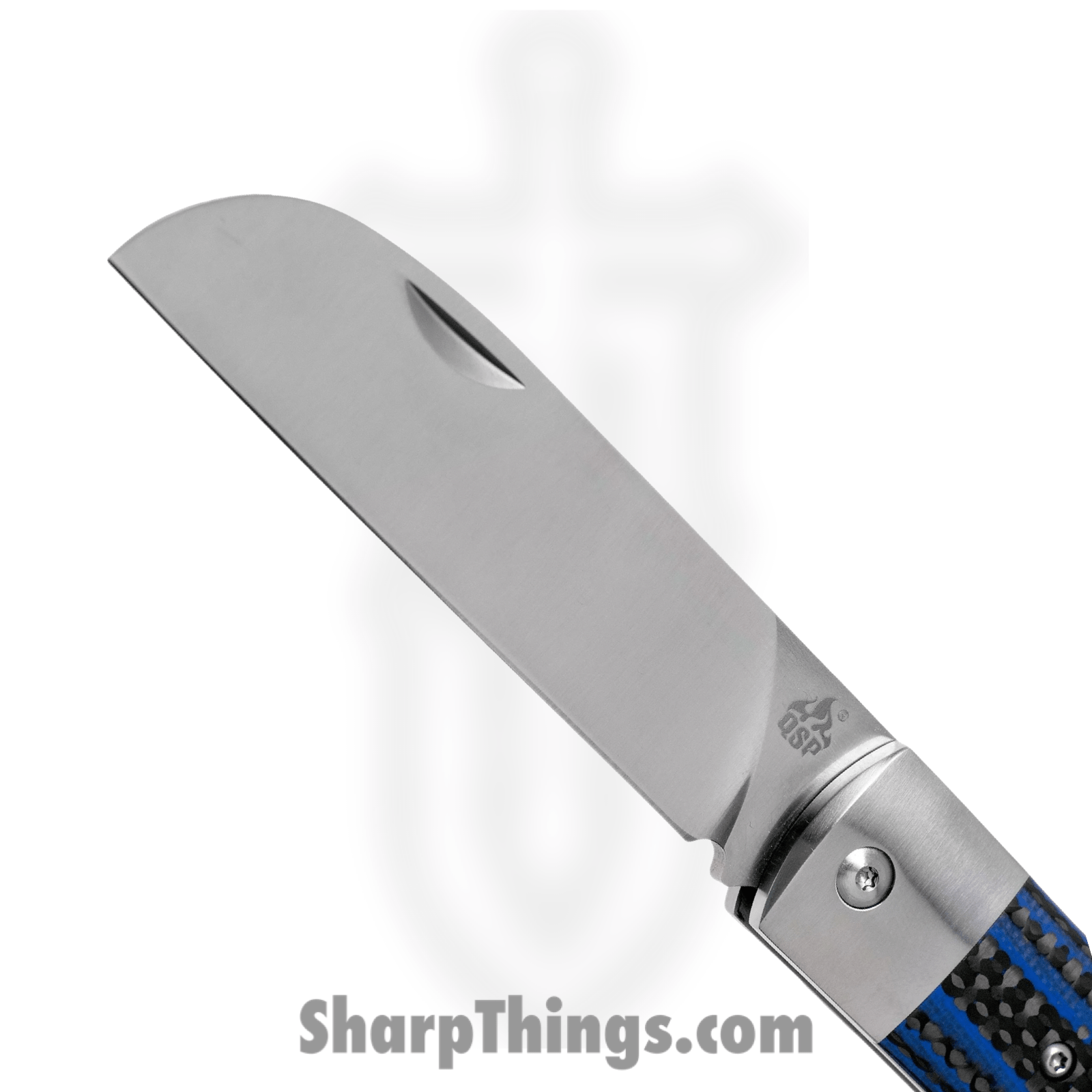 QSP - QS128D - Worker - Folding Knife - Bohler N690 Satin Sheepsfoot - G10 Carbon Fiber - Blue Black - Image 3