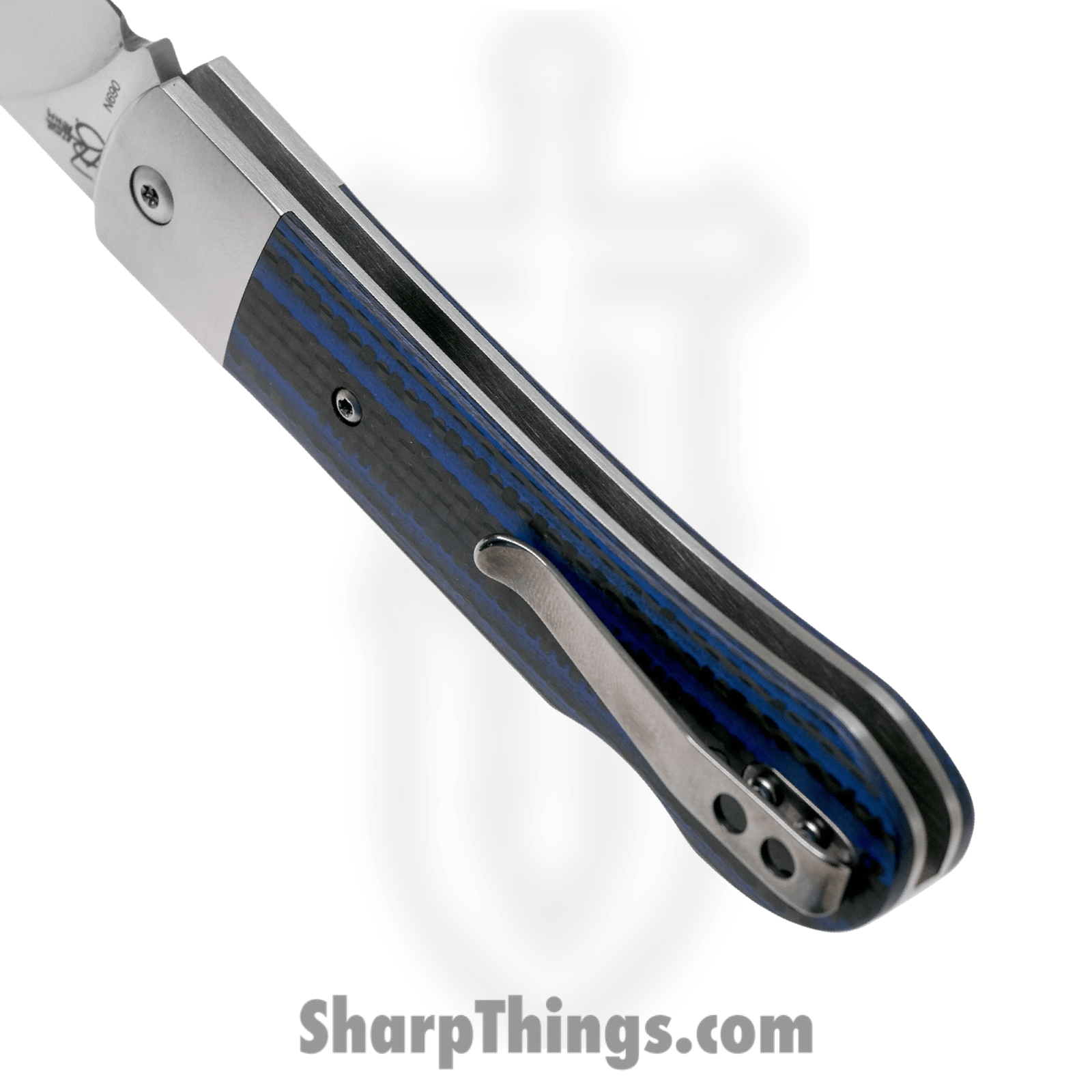 QSP - QS128D - Worker - Folding Knife - Bohler N690 Satin Sheepsfoot - G10 Carbon Fiber - Blue Black - Image 5