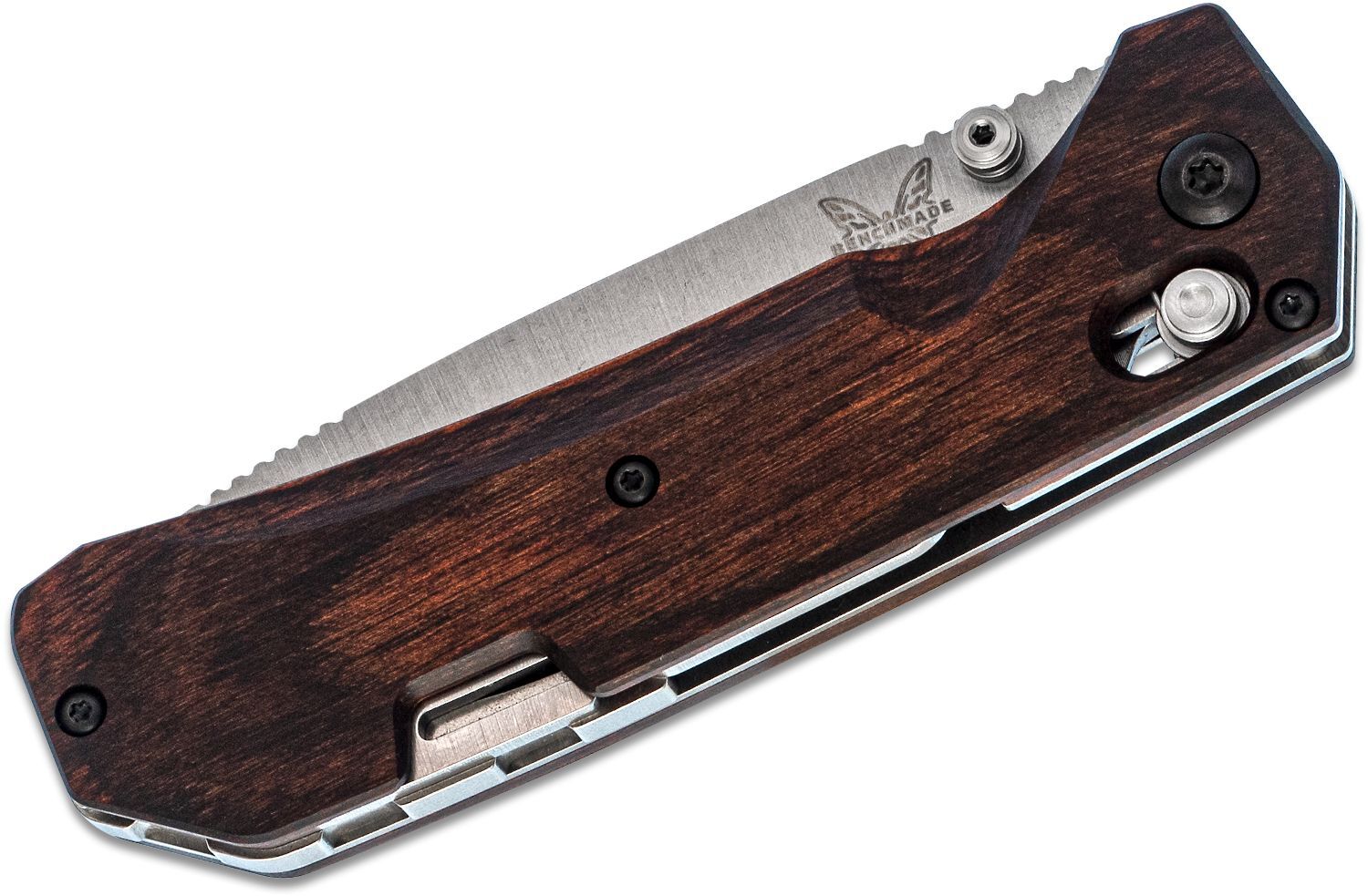 Benchmade - 150602 - Hunt Grizzly Creek with Gut Hook - Folding Knife - S30V Stonewash Drop Point - Dymondwood - Brown - Image 4