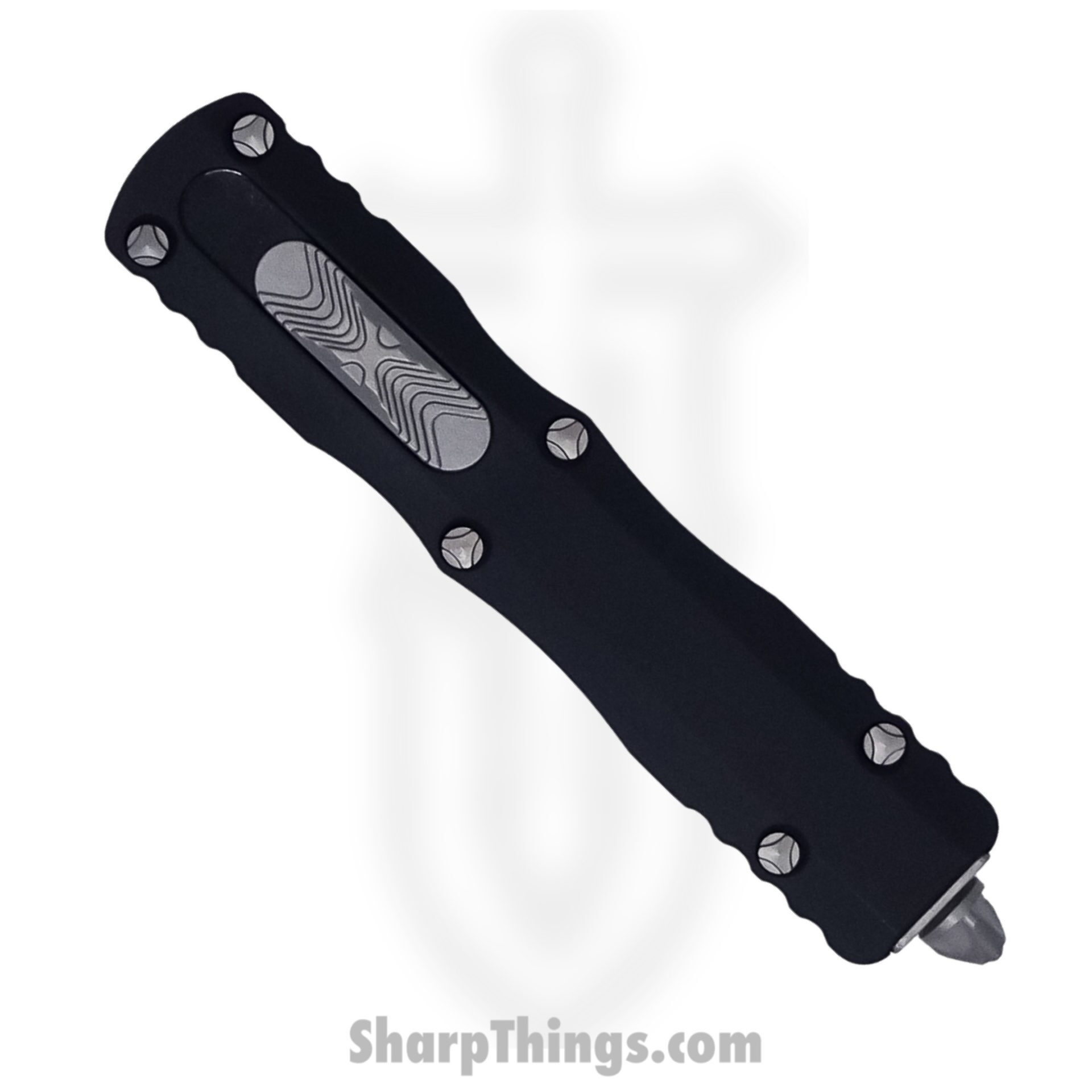 Microtech - 225-10 - Dirac - OTF Auto - Elmax, M390, 204P Stonewash Dagger - 6061-T6 Aluminum - Black - Image 4
