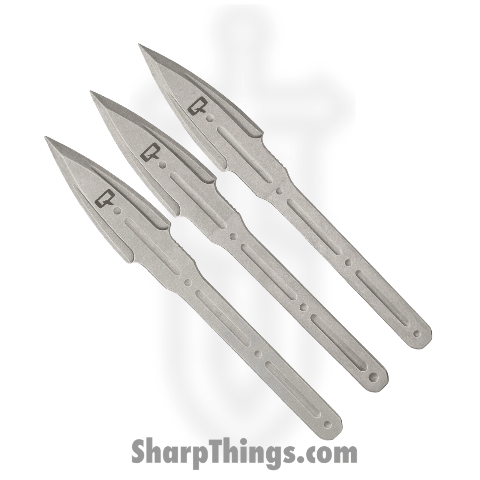 Quartermaster - QTRKT1 - Kogi Thrower Set - Fixed Blade Knife - Stainless Steel Stonewash - Stainless Steel - Silver