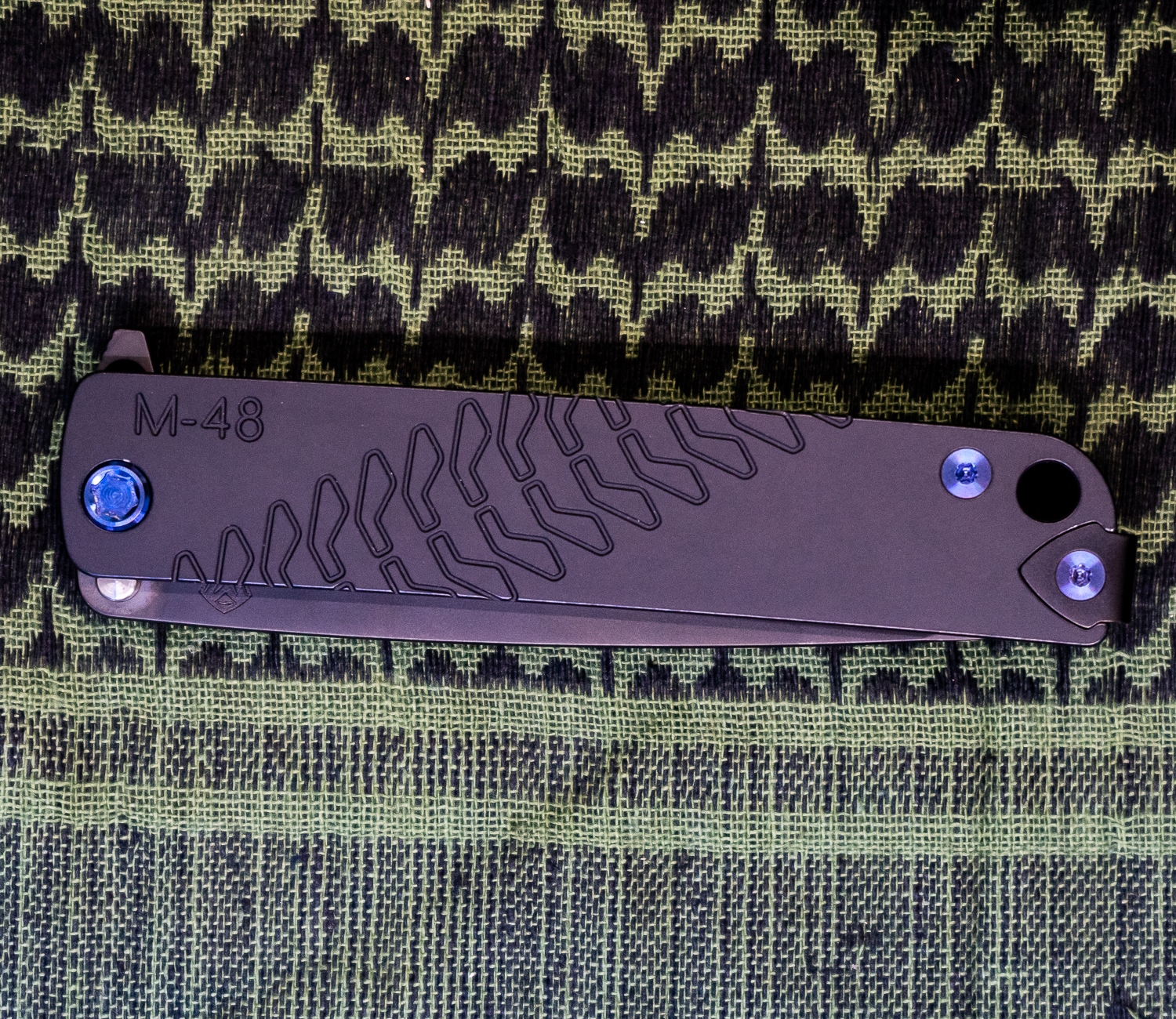 Medford Knife - MK212SPQ-43PV-T2CP-Q4 - M-48 - Hybrid Flipper Knife - PVD S35VN - Dark Grey - Image 2