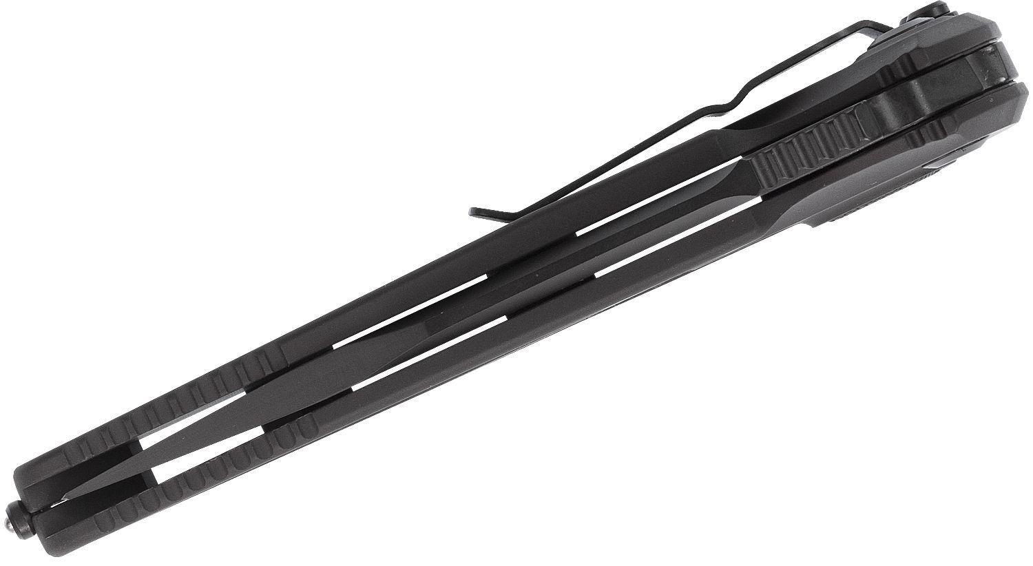 Microtech - 160A-1T - Socom Elite Tactical S/E - Automatic Knife - Bohler Elmax, M390, or 204P Coated Clip Point - 6061-T6 Aluminum with Textured Rubber Inserts - Black - Image 4