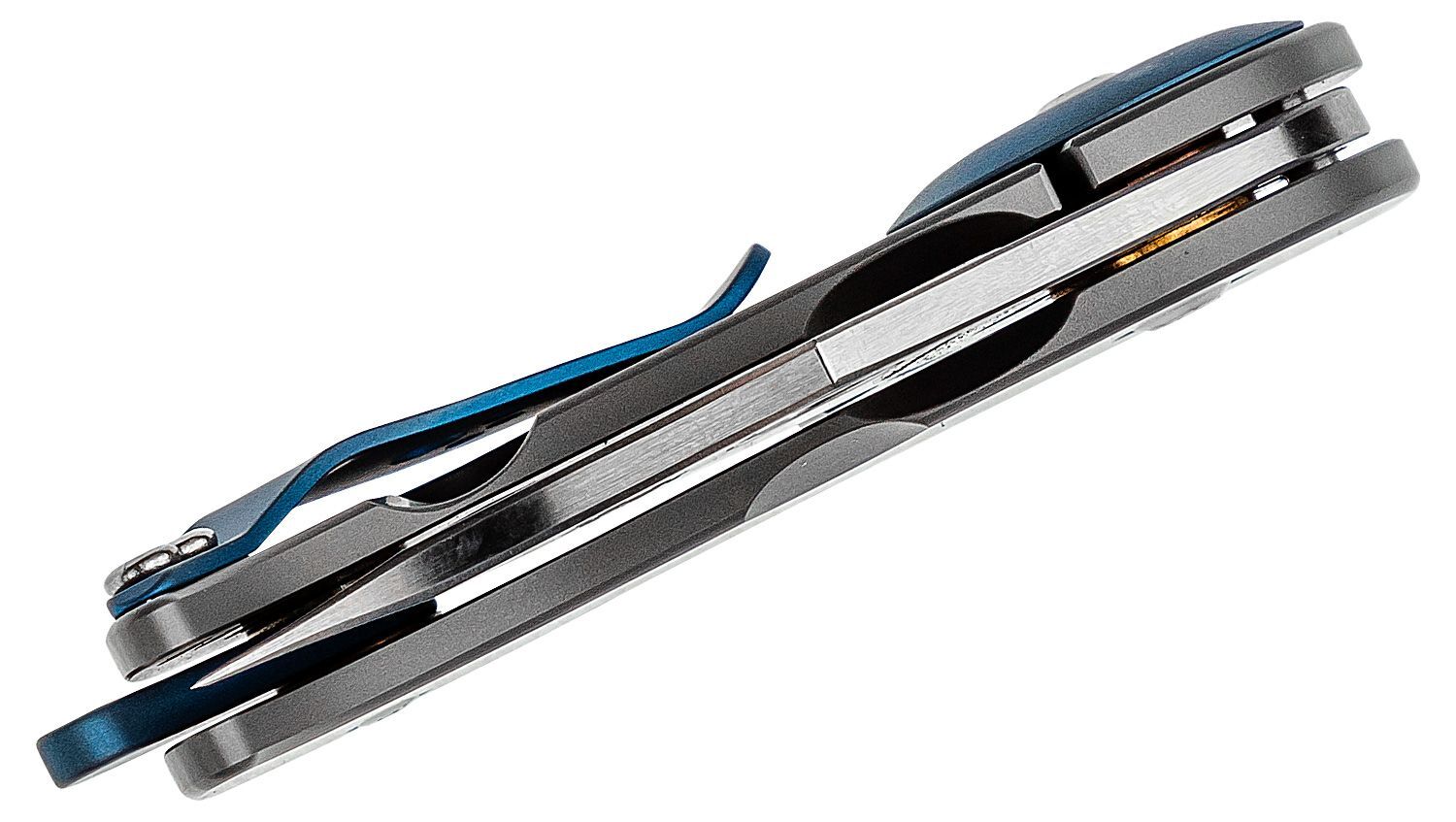 Spyderco - SC256TIP - Pochi Reeve Integral Lock - Folding Knife - CPM-S45VN Satin Clip Point - Titanium - Gray - Image 8