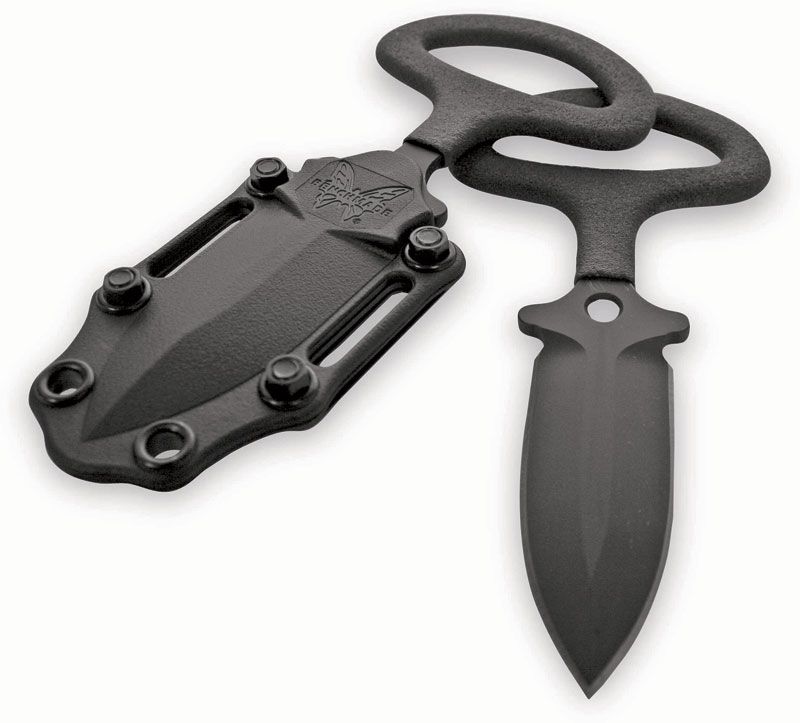 Benchmade - 175BK - CBK - Fixed Blade Knife - 440C SS Coated Dagger - Skeletonized - Black - Image 6