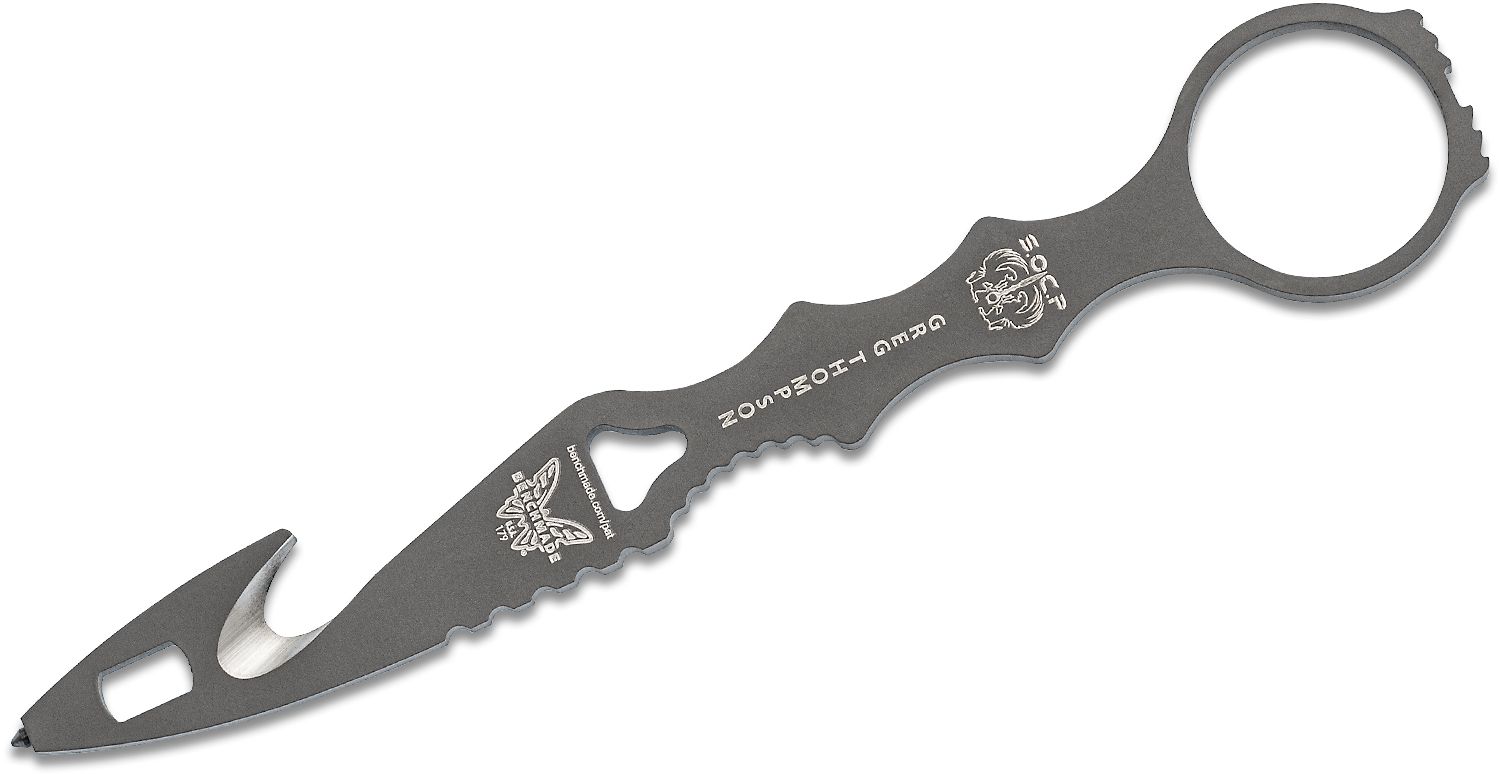 Benchmade - 179GRY - SOCP Rescue Tool - Fixed Blade Knife - 440C SS Coated Rescue Hook - Skeletonized - Black - Image 7