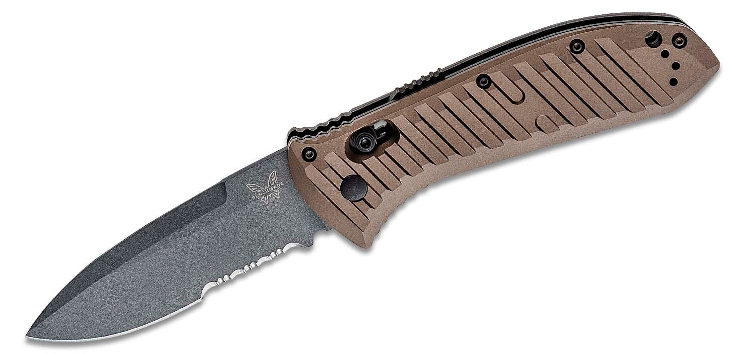 Benchmade - 5700SGY-1 - Auto Presidio II - Automatic Knife - CPM-M4 Coated Drop Point - 6061-T6 - Burnt Bronze - Image 6