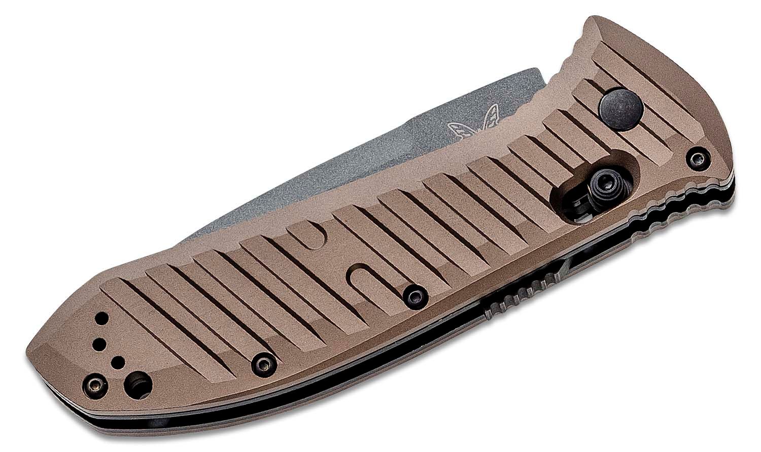Benchmade - 5700SGY-1 - Auto Presidio II - Automatic Knife - CPM-M4 Coated Drop Point - 6061-T6 - Burnt Bronze - Image 7