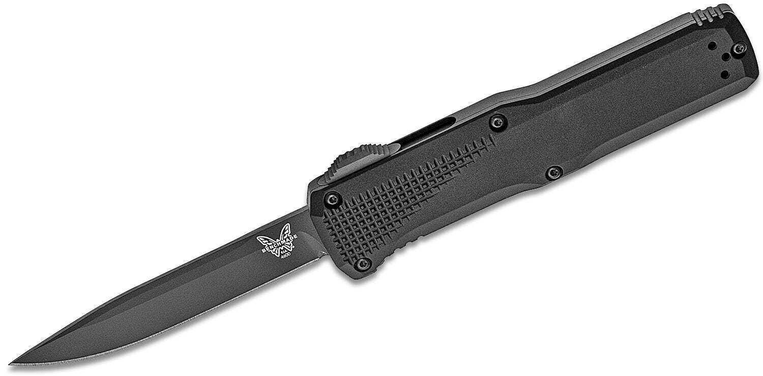 Benchmade - 4600DLC - Phaeton OTF Tactical Knife - OTF Auto - CPM-S3V Coated Drop Point - 6061-T6 - Black - Image 4