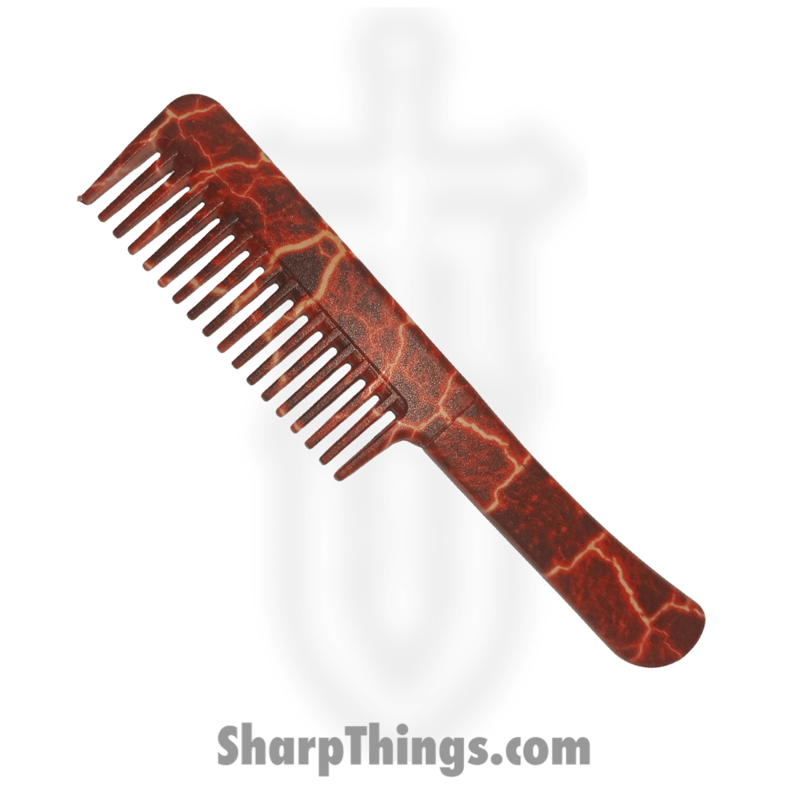 VOC - CKCM8 - CIA Agent Comb Knife - Fixed Blade Knife - Stainless Coated Dagger - Red Lightning - Image 2