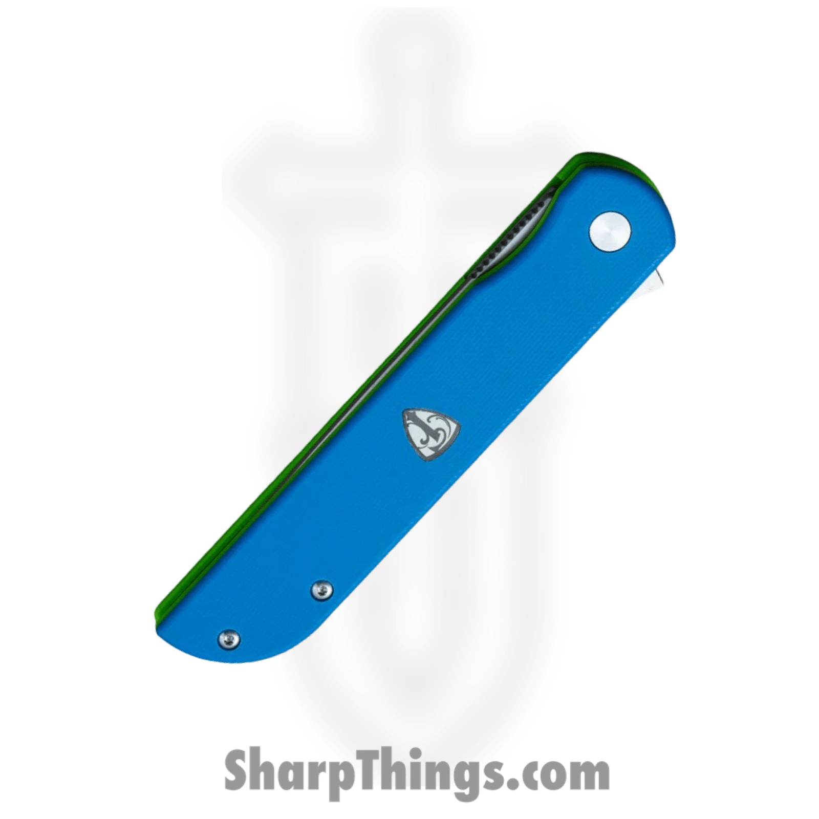 Finch Knife Co. - FKCM008015 - Cimarron - Folding Knife - 14C28N Blasted Drop Point - G10 - Blue Green - Image 3