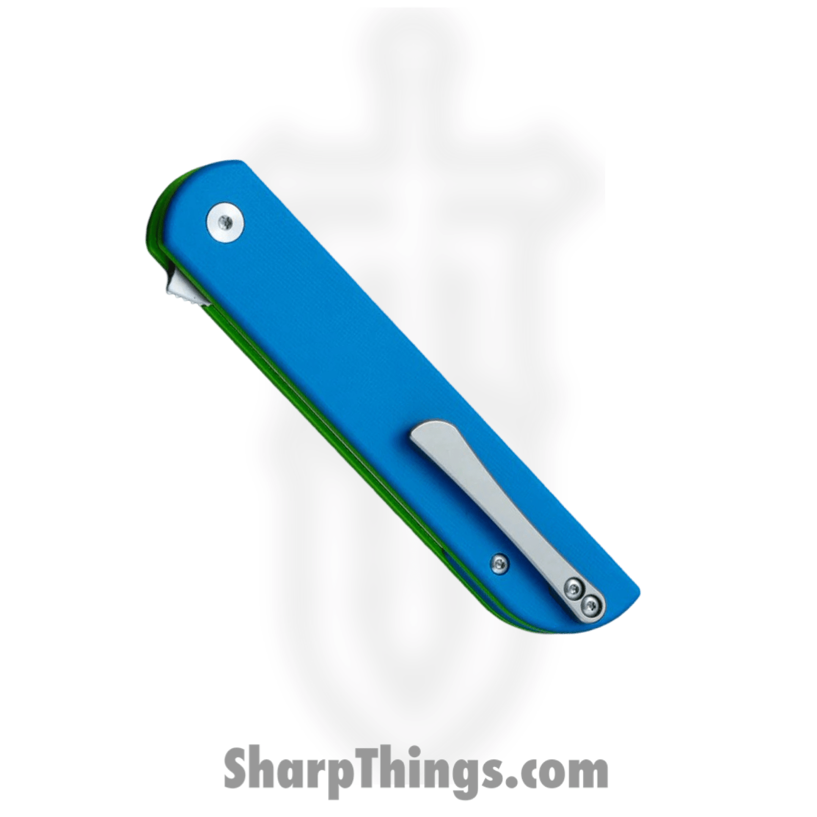 Finch Knife Co. - FKCM008015 - Cimarron - Folding Knife - 14C28N Blasted Drop Point - G10 - Blue Green - Image 4