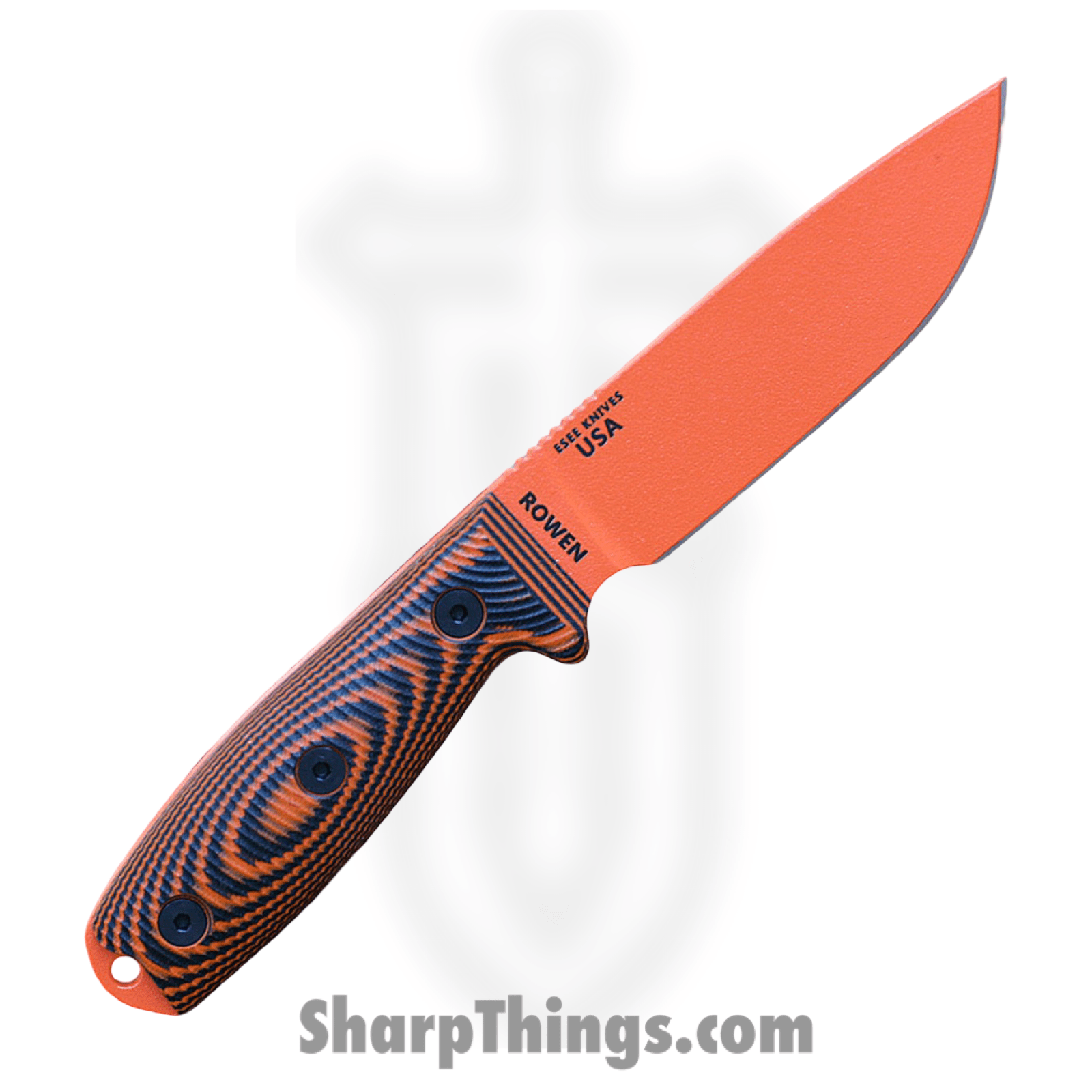 ESEE - ES4POR006 - Model 4 3D - Fixed Blade Knife - 1095HC Coated Drop Point - G10 - Orange Black - Image 2