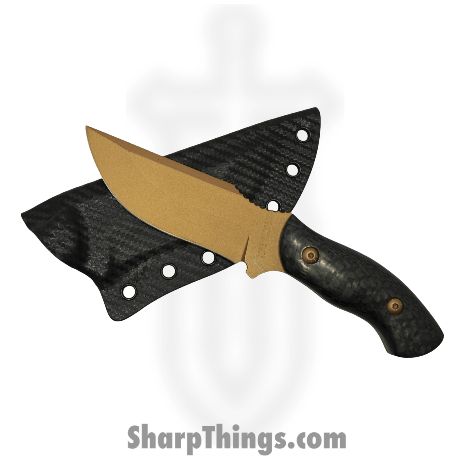 Cave Blades - CaveCmbtM - Combat Mini - Fixed Blade Knife - D2 Coated Drop Point - Carbon Fiber - Black - Image 4