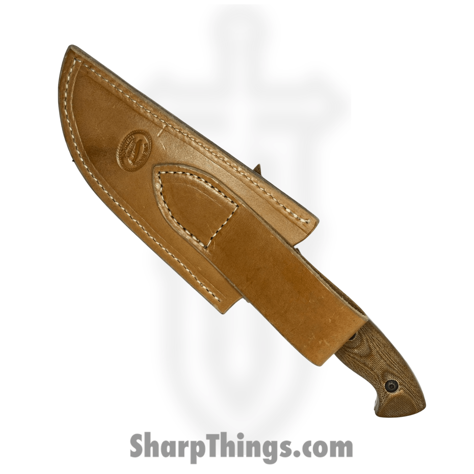 Cave Blades - CaveCmbtMic - Combat - Fixed Blade Knife - 80crv2 Satin Drop Point - Micarta - Brown - Image 4