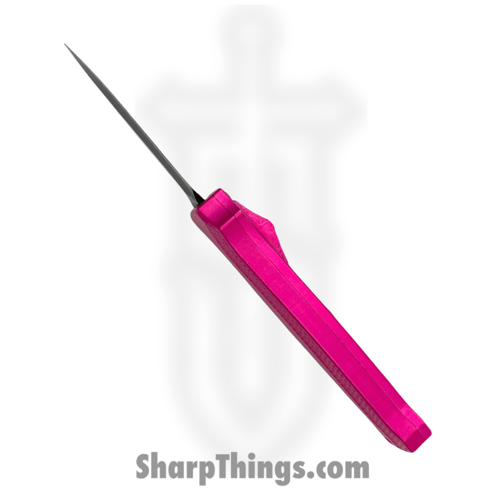 VOC - M-6-PK - Budget Knife - OTF Auto - Stainless Coated Dagger - Aluminum - Pink - Image 2