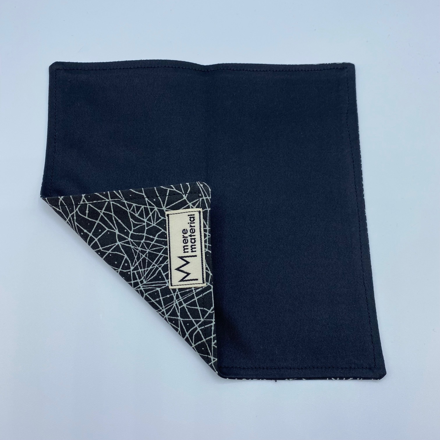Mere Material Shankerchief - MM007 - Handmade Handkerchief - Cracked Black - Image 3