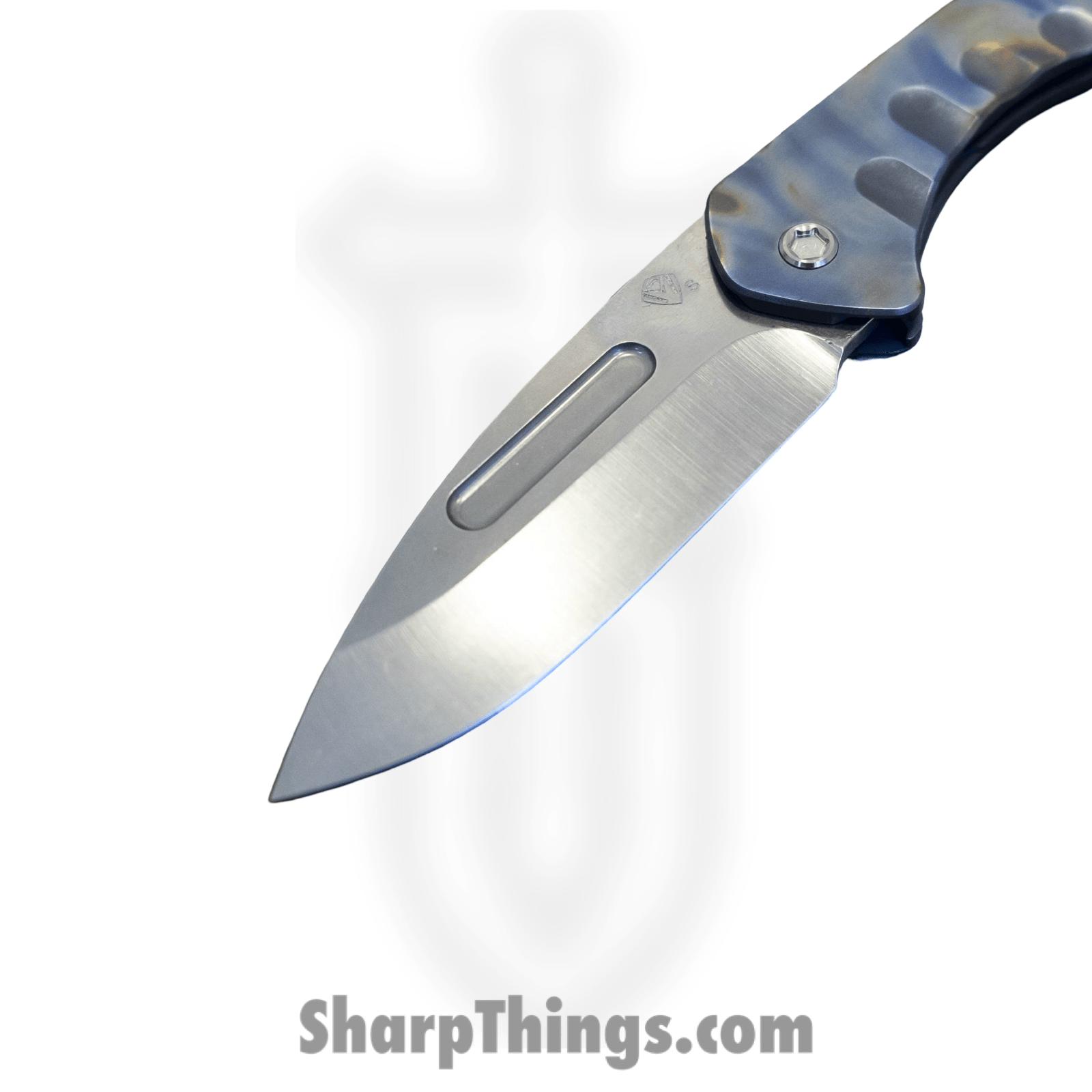 Medford Knife and Tool - MK208SPD-37A2-TSCS-Q4 - Prae Slim - Folding Knife - S35VN Satin Drop Point - Titanium - Flamed - Image 2