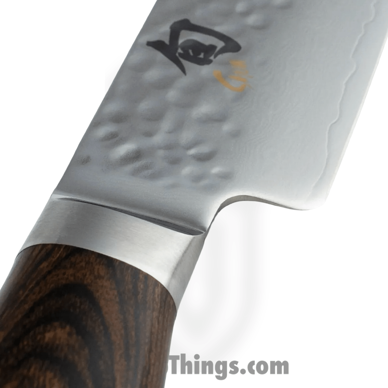 Shun - TDM0704 - Premier 9.5" Slicing Knife - VG-Max Hammered Spear Point - Pakkawood - Brown - Image 2