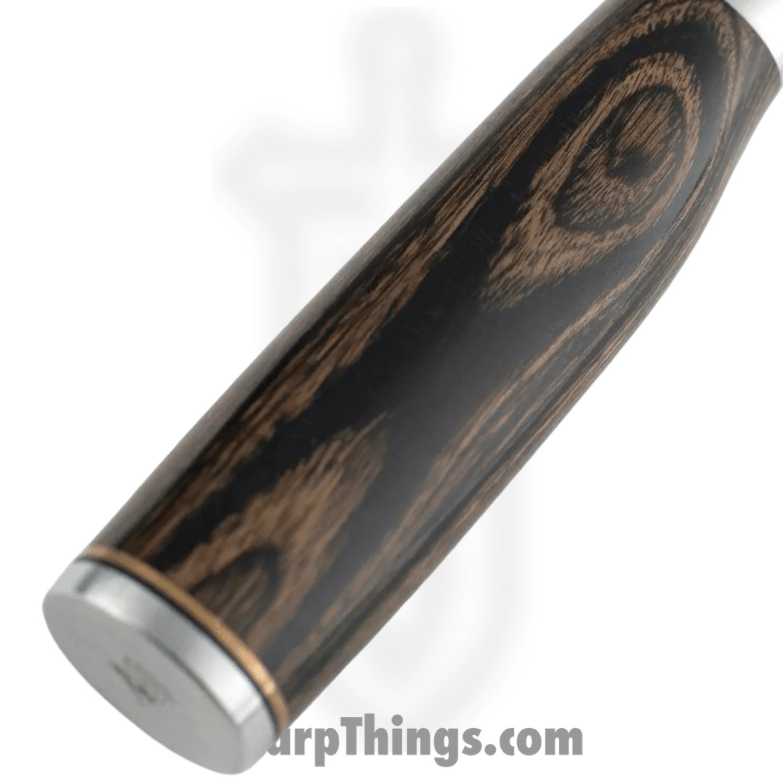 Shun - TDM0704 - Premier 9.5" Slicing Knife - VG-Max Hammered Spear Point - Pakkawood - Brown - Image 3