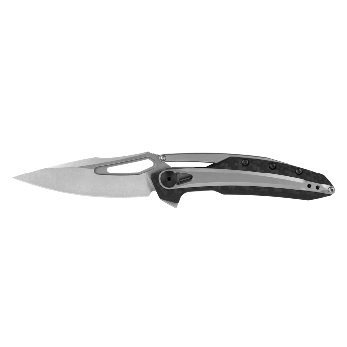 Zero Tolerance - 0990 - Framelock - Folding Knife - CPM 20CV Stonewash Spear Point - Carbon Fiber - Black/Silver