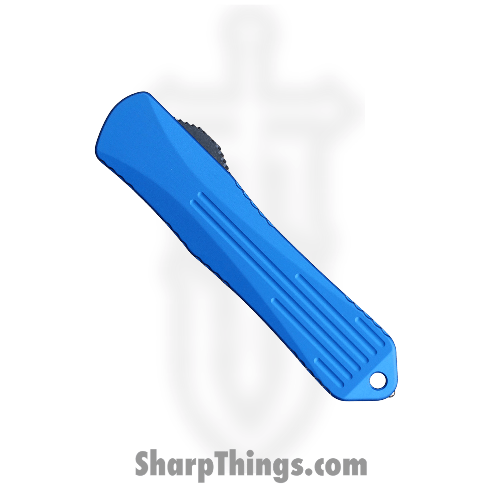 Heretic Knives - H027-8A-BLU - Manticore E - OTF Auto - Elmax Two Tone Tanto - 6061-T6 Aluminum - Blue - Image 3