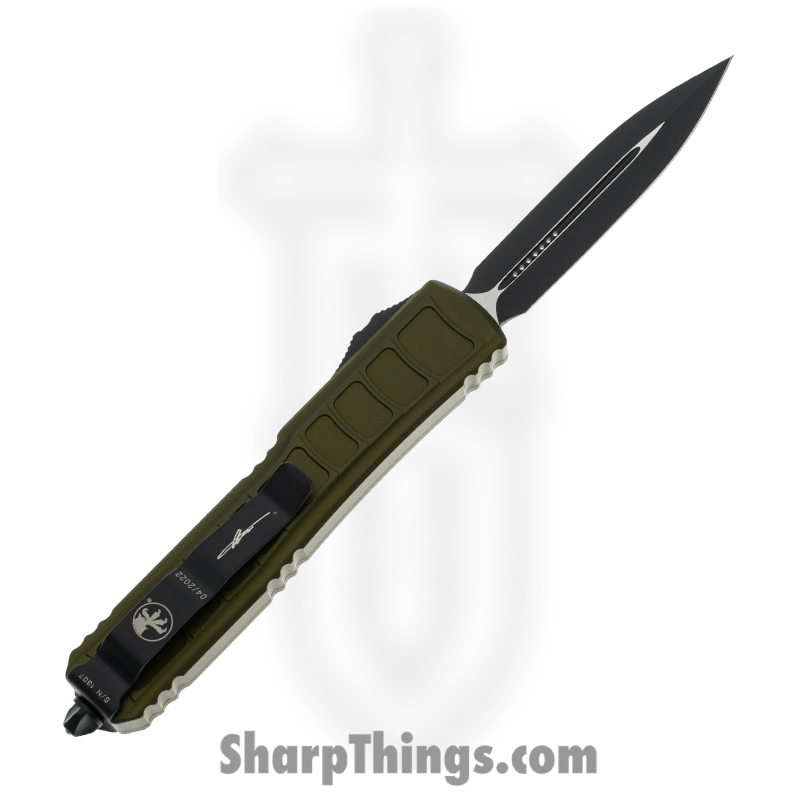 Microtech - 122II-1ODS - Ultratech II Signature Series - OTF Auto - M390 Coated Dagger - 6061-T6 Aluminum - OD Green - Image 2