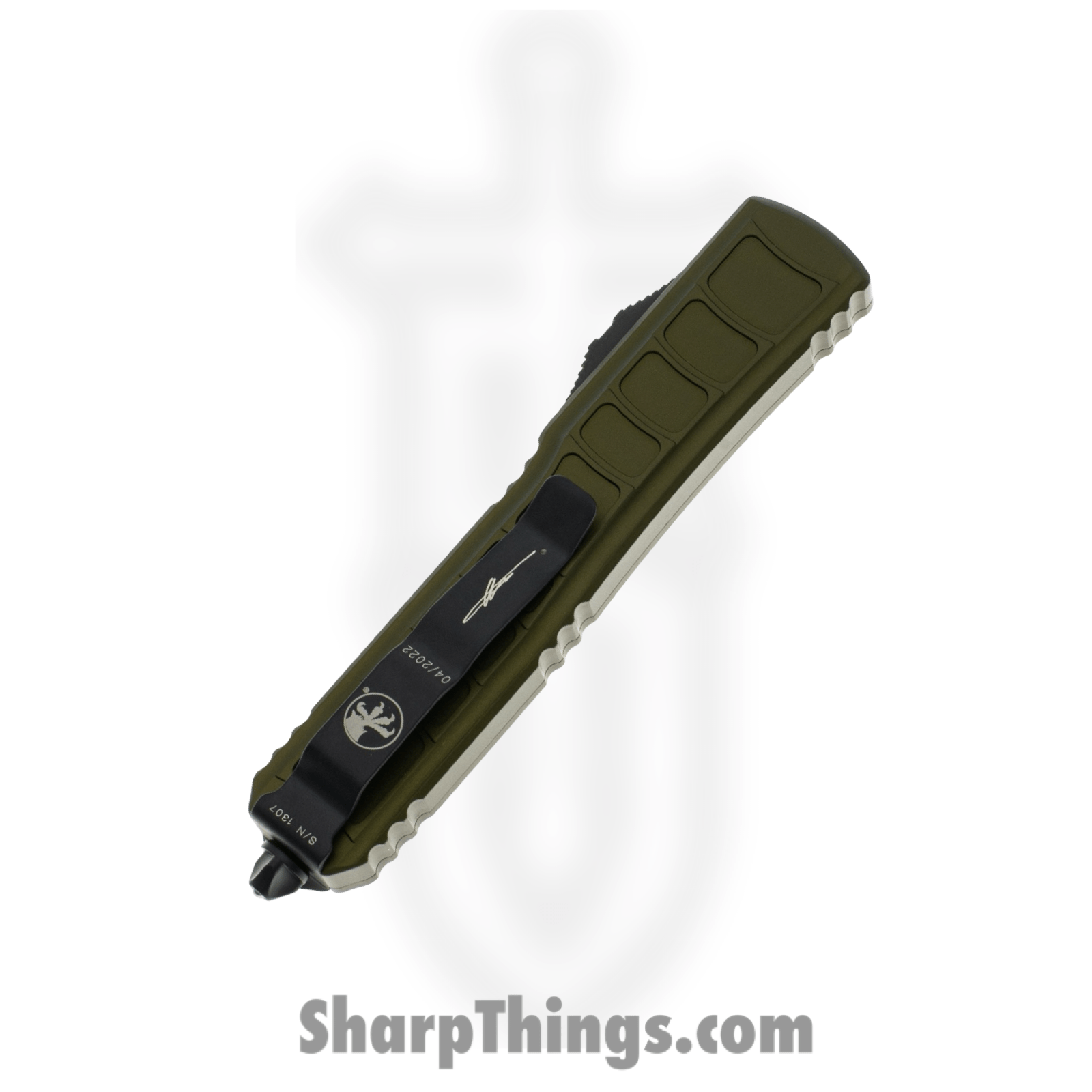 Microtech - 122II-1ODS - Ultratech II Signature Series - OTF Auto - M390 Coated Dagger - 6061-T6 Aluminum - OD Green - Image 4