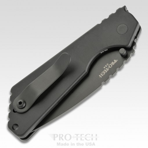 ProTech - 2403 - Pro Strider SnG - Automatic Knife - 154CM Coated Drop Point - Aluminum - Black - Image 3