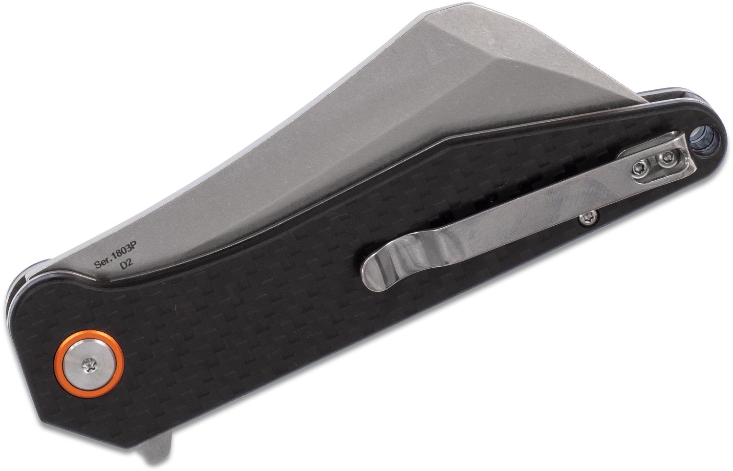 Artisan Cutlery - ATZ1803PCF - Osprey - Folding Knife - D2 Satin Extended Tang - Carbon Fiber - Black - Image 5