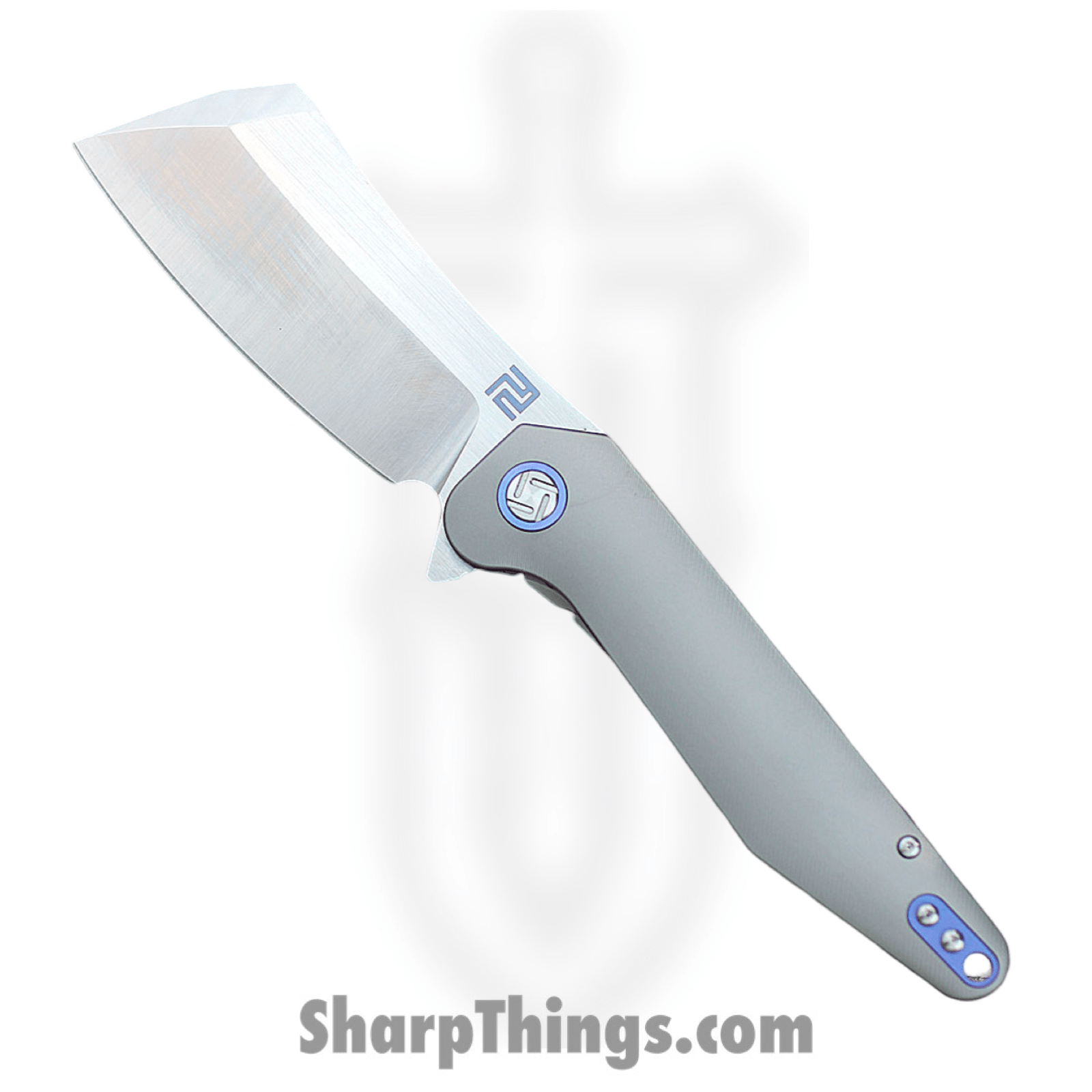 Artisan Cutlery - ATZ1803GGYS - Osprey - Folding Knife - S35VN Satin Drop Point - Titanium - Gray