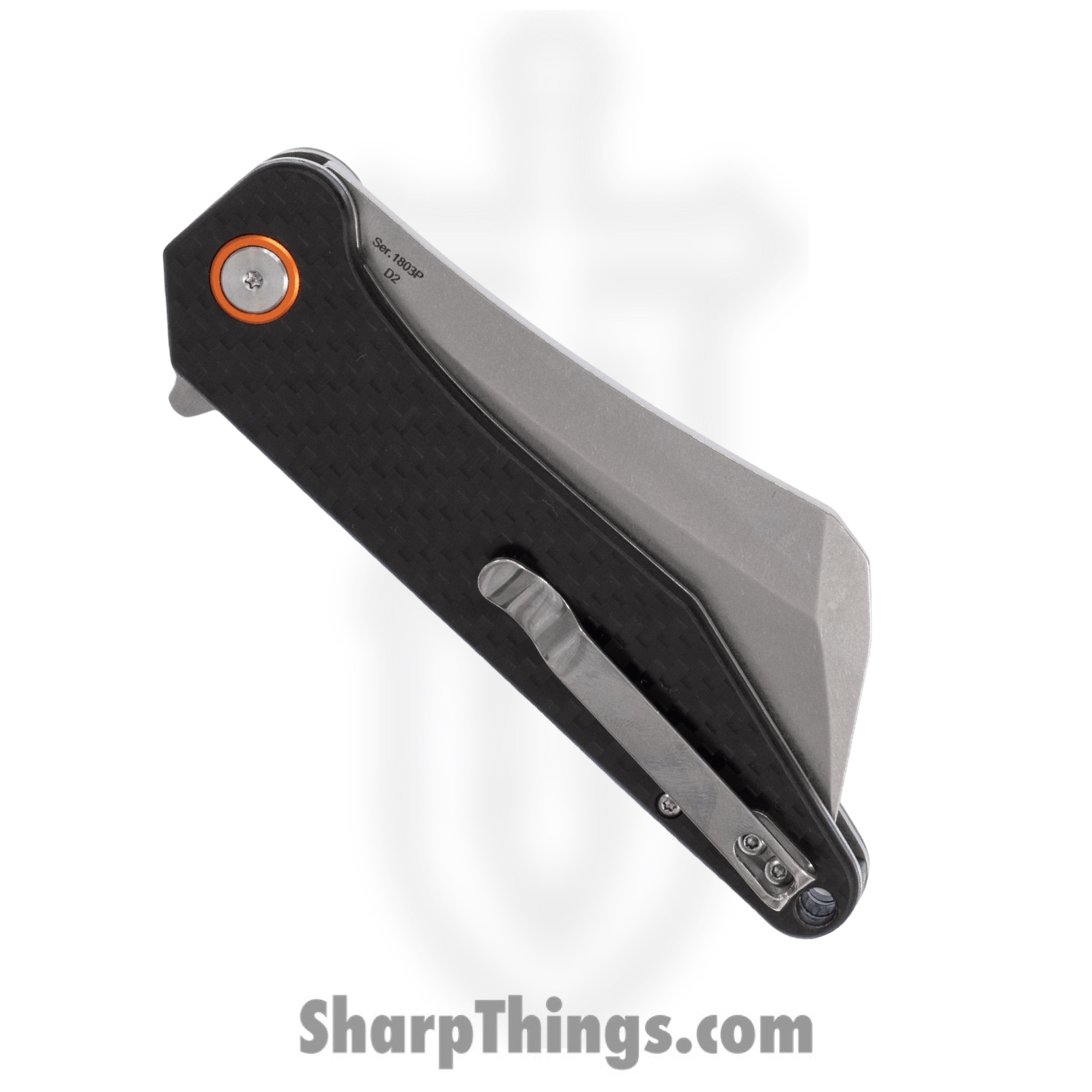 Artisan Cutlery - ATZ1803PCF - Osprey - Folding Knife - D2 Satin Extended Tang - Carbon Fiber - Black - Image 3