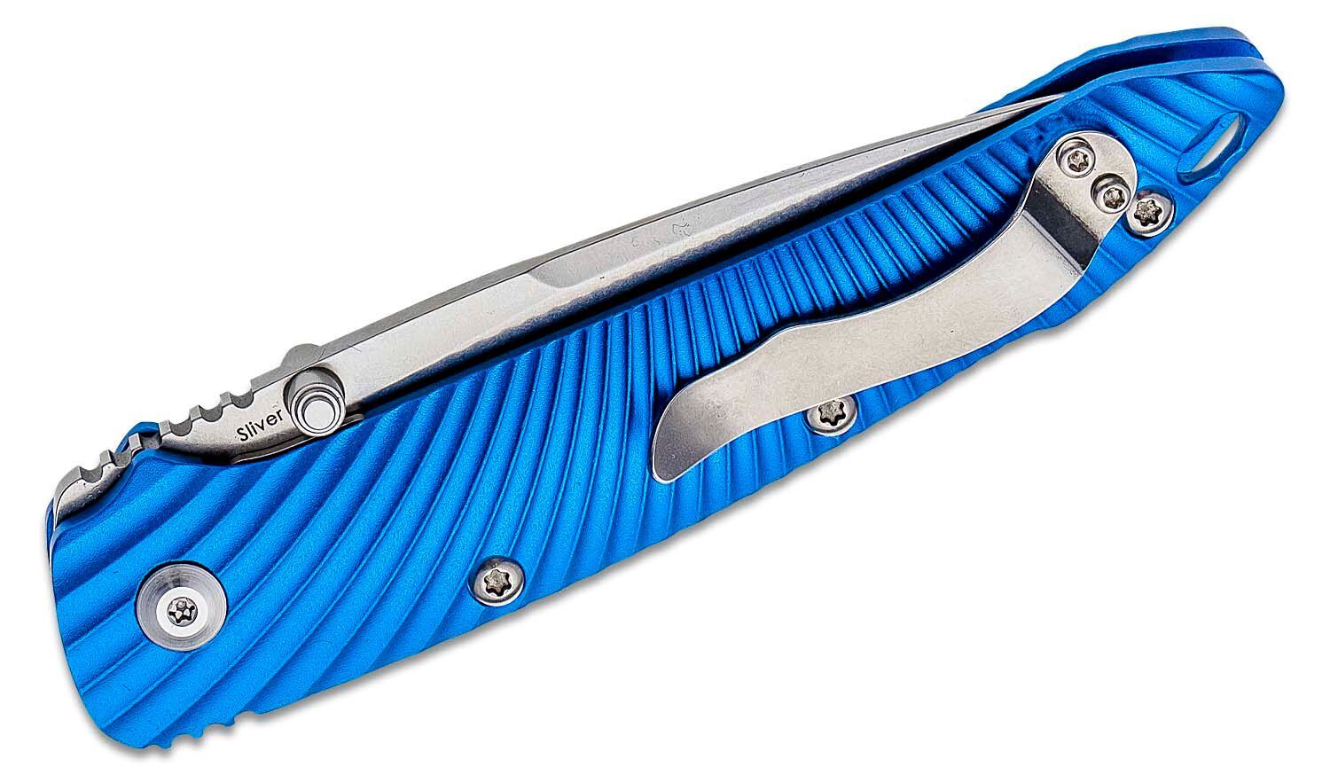 Kizer Cutlery - KI4419A2 - Sliver - Folding Knife - KI4419A2 Sliver Folding Knife - Aluminum - Blue - Image 7