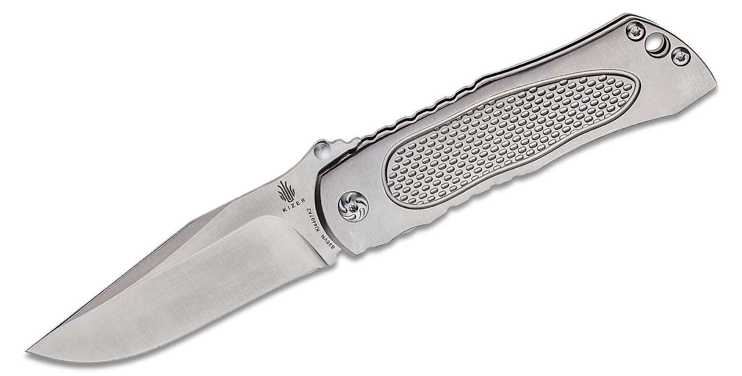Kizer Cutlery - KI4497A2 - Wakulla - Folding Knife - KI4497A2 Wakulla Folding Knife - 6AL4V Titanium - Gray - Image 7