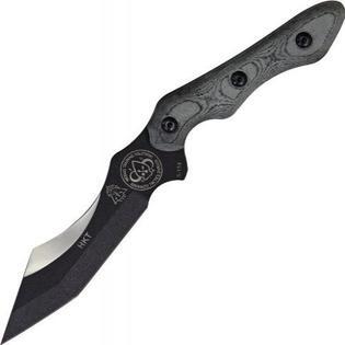 Tops - TPHKT01 - HKT-Hunter Killer Tracker - Fixed Blade Knife - 1095 HC Coated Clip Point - Micarta - Black