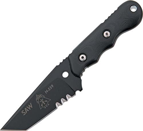 Tops - TPSAW02 - Special Assault Weapon - Fixed Blade Knife - 1095 HC Coated Tanto - G10 - Black