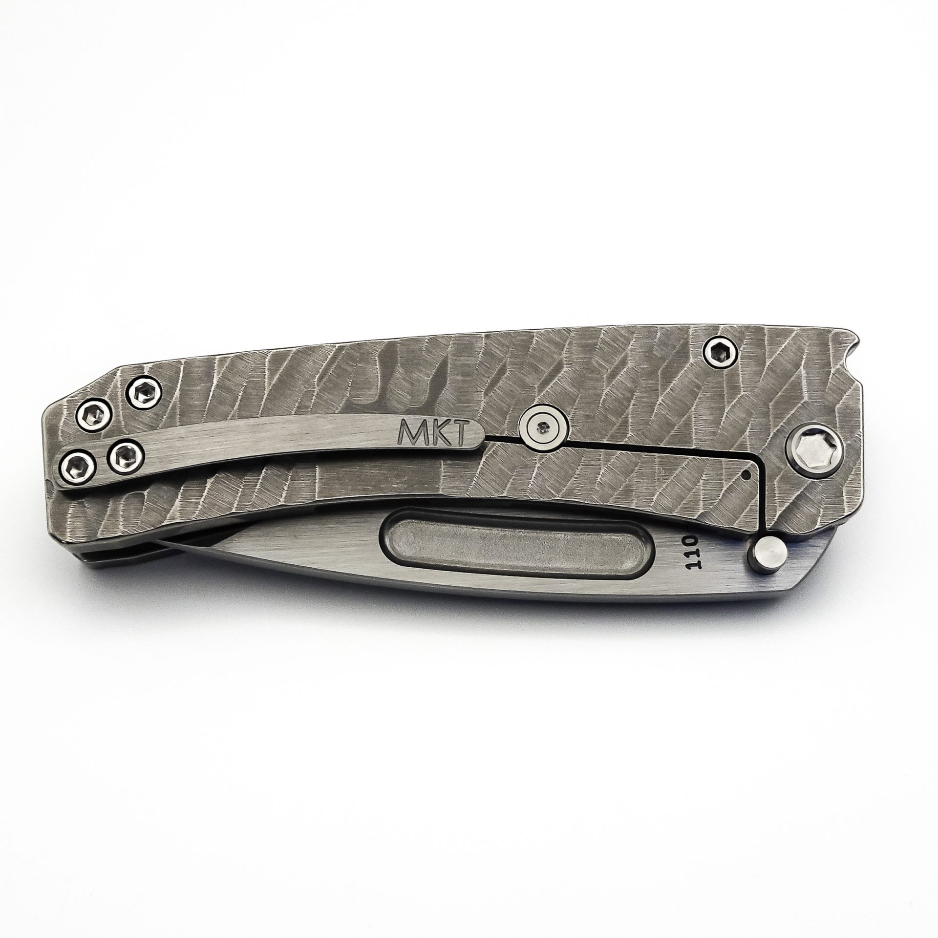 Medford Knife - MK033SSTD-01TM-TSCB-Q4 - Midi Marauder Drop Point - S35VN Titanium - Diamond Plate - Image 2