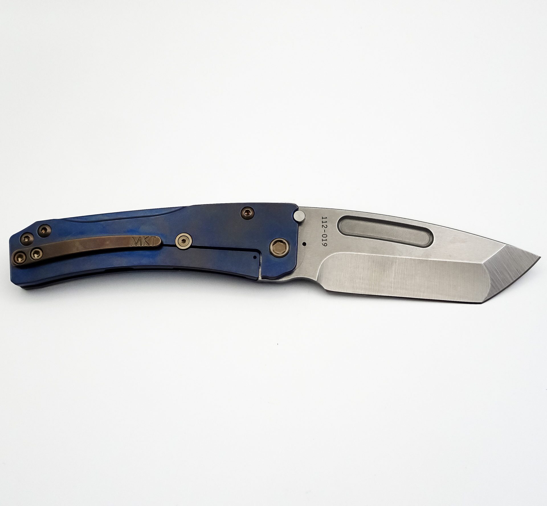 Medford Knife - MK201MTT-03A2-T1C1-Q4 - Slim Midi Marauder Tanto - Magnacut Titanium - Solar Flare Blue - Image 2