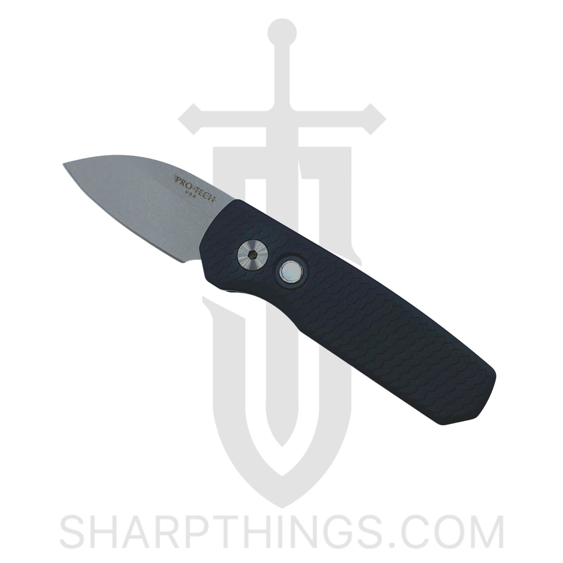 ProTech - R5130 - Runt 5 Limited - Automatic Knife - CPM-20CV Coated Wharncliffe - Aluminum - Black